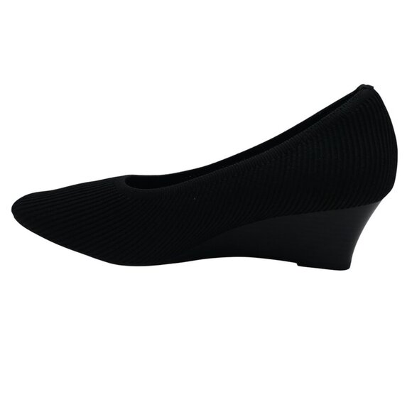 Vivaia Margot Wedge Pro Black Square Toe Wedge Heel Shoes Womens 41.5 US 10 - Picture 3 of 14
